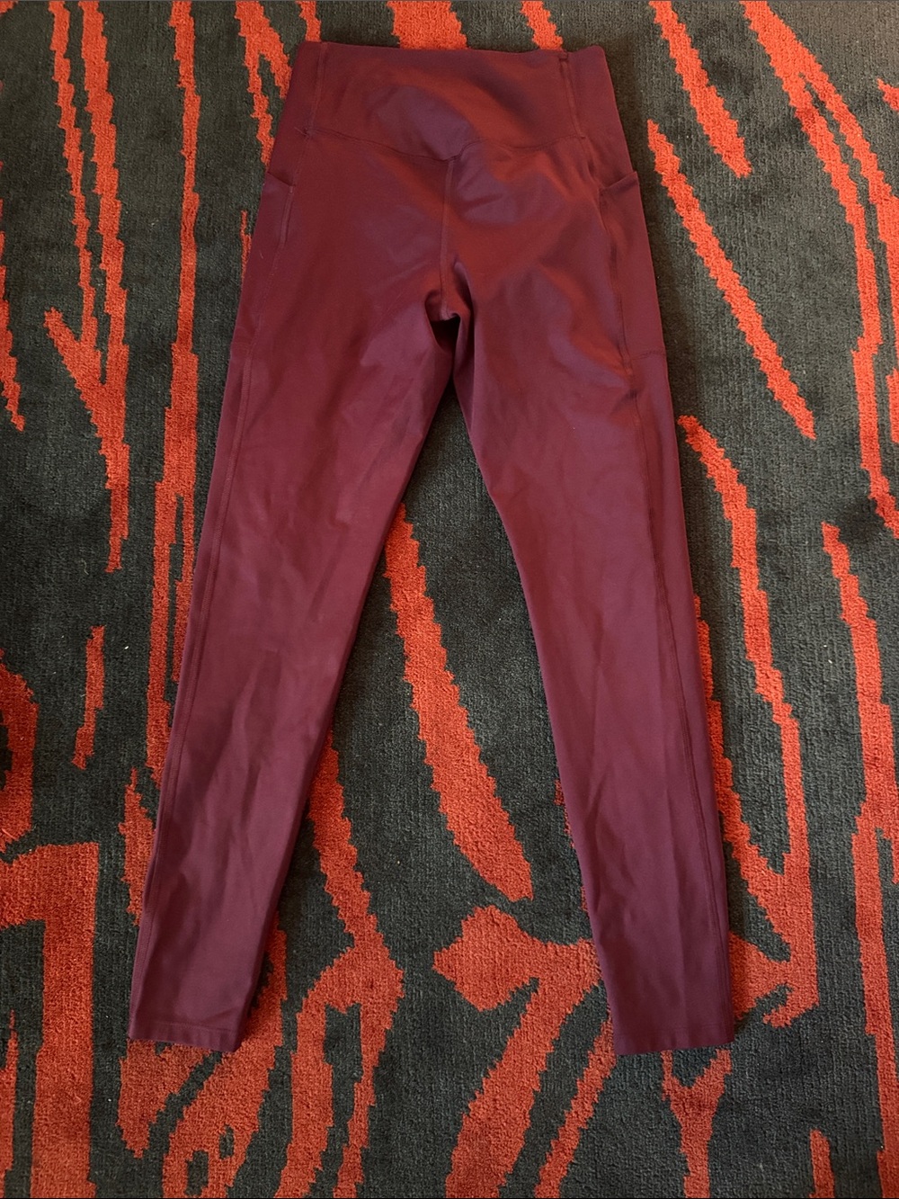 Two pairs girlfriend collective Orange and Plum Leggings - Picture 12 of 13